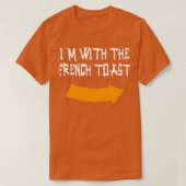 Ik ben met het Franse Toast Funny Halloween Costum T-shirt (Design voorkant)