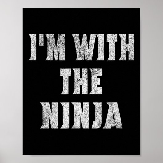 Ik ben met het Ninja Easy Halloween kostuum Poster (Voorkant)