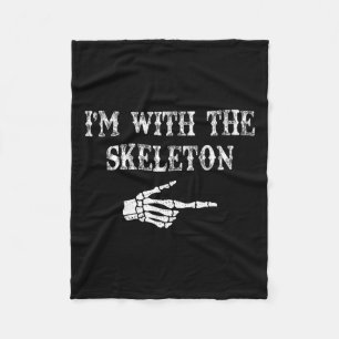 Ik ben met het Skeleton Hand Halloween paar kostuu Fleece Deken