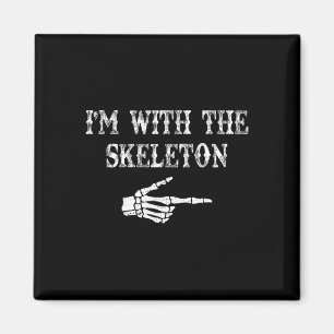 Ik ben met het Skeleton Hand Halloween paar kostuu Magneet