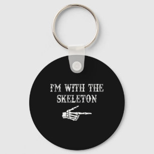 Ik ben met het Skeleton Hand Halloween paar kostuu Sleutelhanger