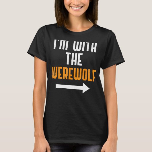 Ik ben met het weerwolf Shirt kostuum Funny Hallow (Voorkant)