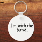 Ik ben met het zwarte-tekstontwerp van de band sleutelhanger (Voorkant)