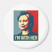 ik ben met hillary poster - - magneet (Voorkant)