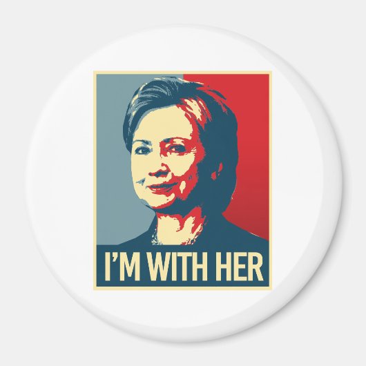 ik ben met hillary poster - - magneet (Voorkant)