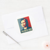 ik ben met hillary poster - - ronde sticker (Envelop)