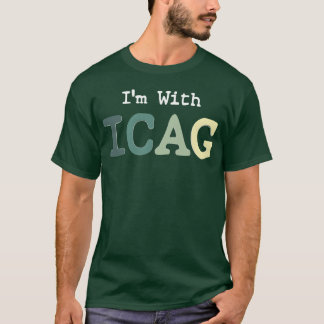 Ik ben met ICAG Vintage 70s vriend T-shirt