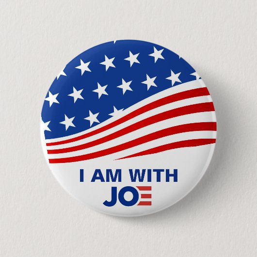 Ik ben met Joe 2024 President verkiezingscampagne Ronde Button 5,7 Cm (Voorkant)