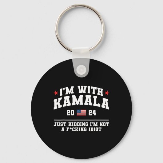 Ik ben met Kamala bezig om een grappige stem te ge Sleutelhanger (Voorkant)