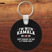 Ik ben met Kamala bezig om een grappige stem te ge Sleutelhanger (Voorkant)