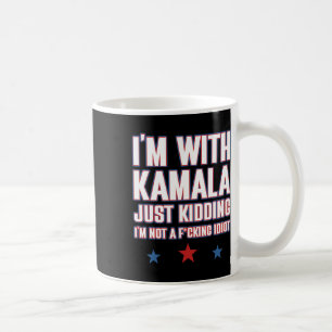 Ik ben met Kamala Geintje Niet Idioot Retro Elect Koffiemok