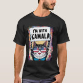 Ik ben met Kamala Harris Walz 2024 Cat Ladies Harr T-shirt (Voorkant)