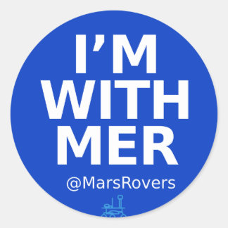 "Ik ben met MER" glanzende sticker