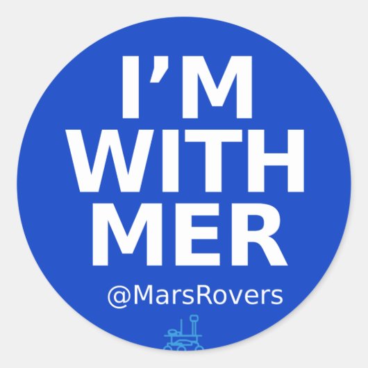 "Ik ben met MER" glanzende sticker (Voorkant)