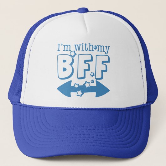 Ik ben met mijn BFF (dubbele pijl) Trucker Pet (Voorkant)