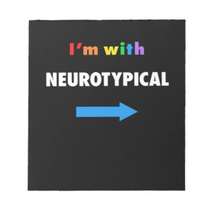 Ik ben met neurotypische Funny Autism T-Shirt Notitieblok
