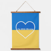Ik ben met Oekraïne hartmuur opknoping Hangend Wandkleed (Voorkant)