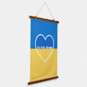 Ik ben met Oekraïne hartmuur opknoping Hangend Wandkleed (Gebogen)