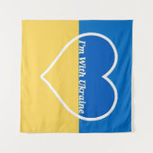 Ik ben met Oekraïne hartwandtapijt Wandkleed (Voorkant (horizontaal))