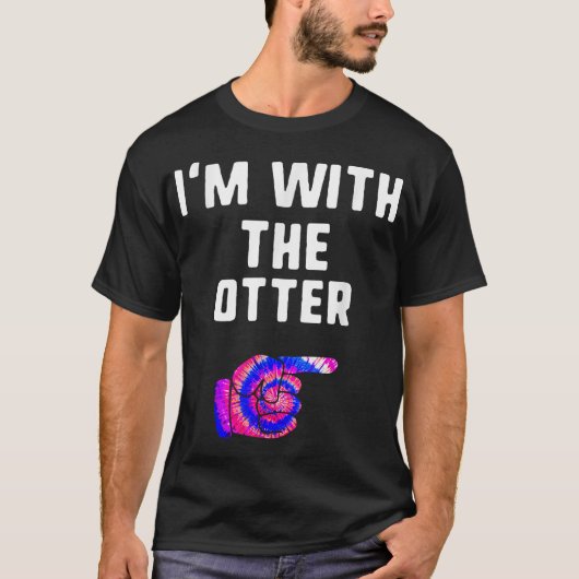 Ik ben met ottertie dye halloween bijpassend stel t-shirt (Voorkant)
