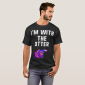 Ik ben met ottertie dye halloween bijpassend stel t-shirt (Voorkant volledig)