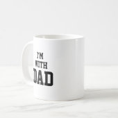 Ik ben met papa grappige Vaderdag cadeau mok (Voorkant links)