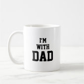 Ik ben met papa grappige Vaderdag cadeau mok (Links)
