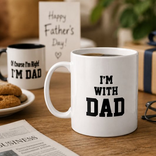 Ik ben met papa grappige Vaderdag cadeau mok