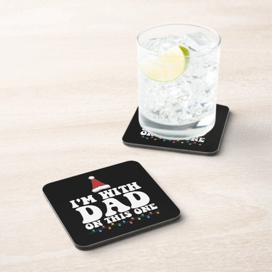 Ik ben met papa op deze ene kerst familie matching bier onderzetter (Rechterzijde)