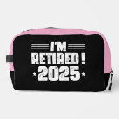 Ik ben met pensioen! 2025 - Feest in stijl Toilettasje (Voorkant)