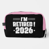 Ik ben met pensioen! 2026 – Feest in stijl Toilettasje (Voorkant)