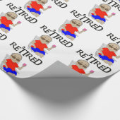 Ik ben met pensioen cadeaupapier (Hoek)