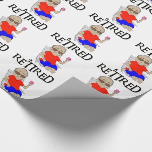 Ik ben met pensioen cadeaupapier (Hoek)