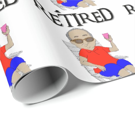 Ik ben met pensioen cadeaupapier (Rol Hoek)