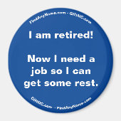 Ik ben met pensioen! Fun Magnet (Voorkant)