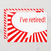 Ik ben met pensioen. (komische bel) briefkaart (Voorkant / Achterkant)