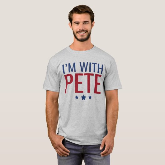 Ik ben met Pete. T-shirt (Voorkant volledig)