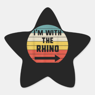 Ik ben met Rhino Halloween die koppel kostuum aanp Ster Sticker
