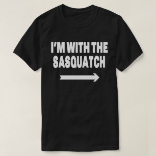 Ik ben met sasquatch Matching Costume Halloween T-shirt