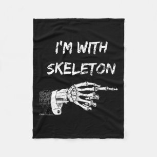 Ik ben met Skeleton Halloween bijpassende kostuum  Fleece Deken