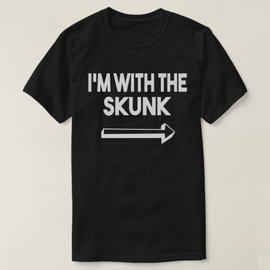 Ik ben met Skunk Easy Halloween Matching Couples T-shirt (Design voorkant)