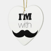 Ik Ben Met Snor Keramisch Ornament (Links)