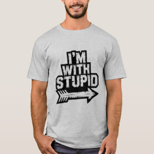 Ik Ben Met Stomme Pijl Grappige Koppel Matchende T T-shirt