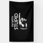 Ik ben met stommerd spandoek (Verticaal)