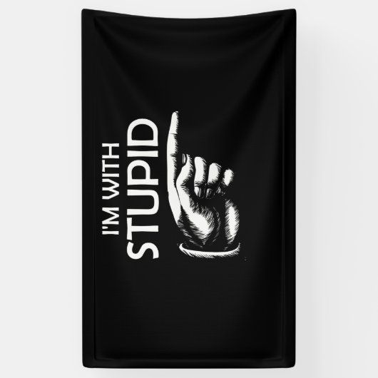 Ik ben met stommerd spandoek (Verticaal)