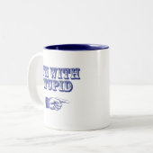 Ik ben met Stommerd Tweekleurige Koffiemok (Voorkant links)