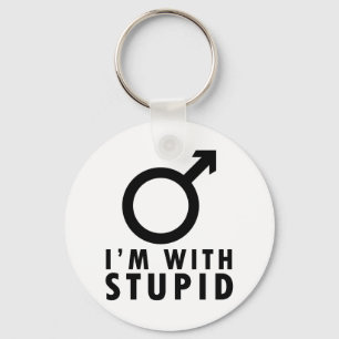 Ik Ben Met Stommerik - Grappig Feminisme Mannelijk Sleutelhanger