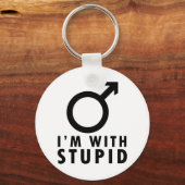 Ik Ben Met Stommerik - Grappig Feminisme Mannelijk Sleutelhanger (Voorkant)