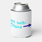 Ik ben met Stompzinnige | Minimaal met de hand get Blikjeskoeler (Blikje Achterkant)