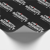 Ik ben met stoute bijpassende kerstkoppels cadeaupapier (Hoek)